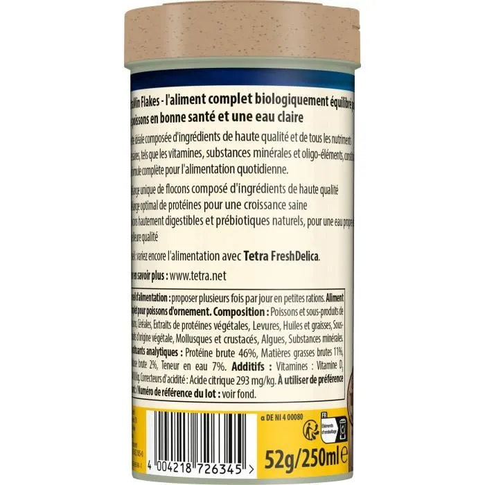 Tetra TET4004218726345 Alimento Completo para Peces Tropicales TetraMin Flakes - 100 ml