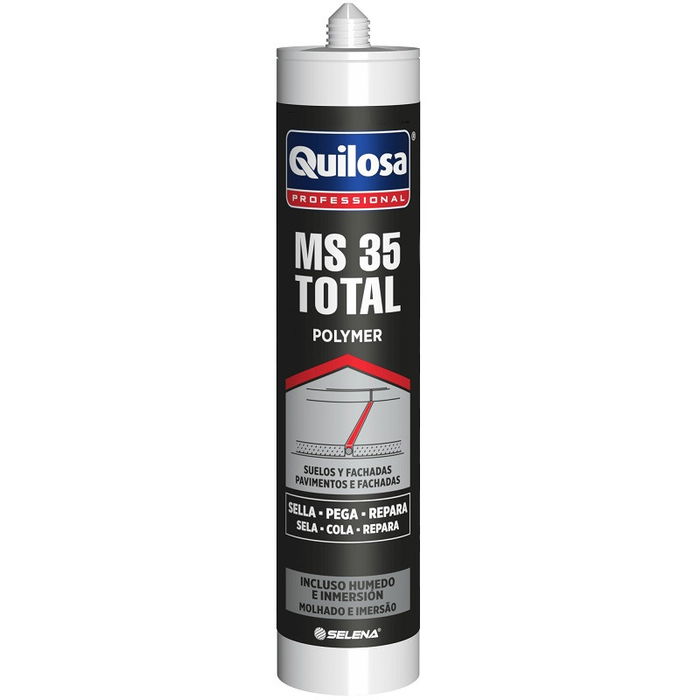 QUILOSA MS-35 Sellador Adhesivo Negro 300ml Uso General, Pintable, Alta Elasticidad QUILOSA MS-35 Sellador Adhesivo Negro 300ml Uso General, Pintable, Alta Elasticidad