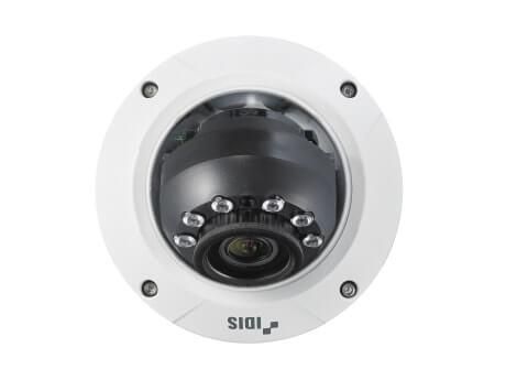 Idis Cámara IP Minidomo 5MP Motorizada Varifocal 3.6-10mm IR30m IK10 IP67 con Audio, Alarma, Calefactor y PoE