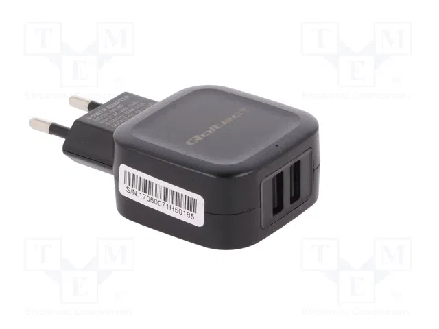 Qoltec Cargador de red 12W 5V 2.4A con 2x USB