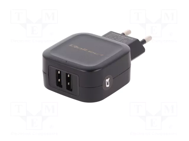 Qoltec Cargador de red 12W 5V 2.4A con 2x USB