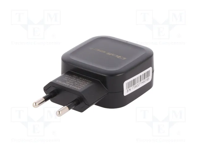 Qoltec Cargador de red 12W 5V 2.4A con 2x USB