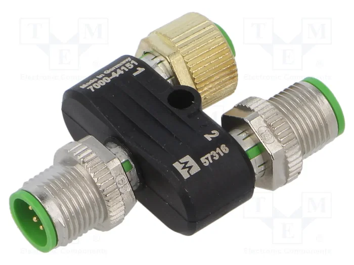 MURRELEKTRONIK Adaptador M12 5 pines (2x Macho x 1x Hembra)