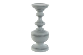 DKD Home Decor Portavela de Resina Gris Pack de 4