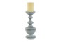 DKD Home Decor Portavela de Resina Gris Pack de 4