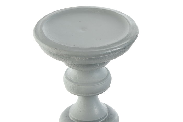 DKD Home Decor Portavela de Resina Gris Pack de 4