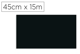 D-c-fix Rollo adhesivo autoadhesivo negro, 45 cm ancho x 15 m largo, papel plastificado para decoración, bricolaje, manualidades DIY y renovación de muebles