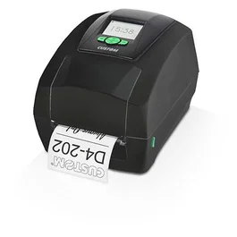 Custom D4 202 - Impresora de recibos térmica directa/transferencia térmica, 203x203 DPI, 5 ips, con pantalla 2.8", alámbrica (USB, Ethernet, Serie), color negro