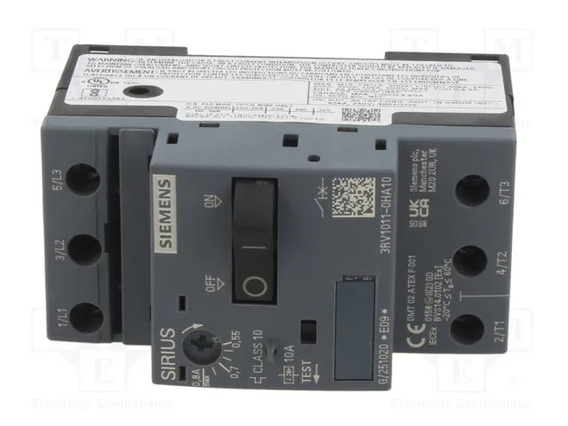 SIEMENS 3RV1011-0HA10 Interruptor motorizado 0,18kW 220÷690VAC