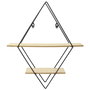 Home Deco Factory Estante Rombo Madera y Metal 40x10x46 cm