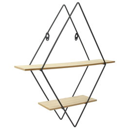 Home Deco Factory Estante Rombo Madera-Metal