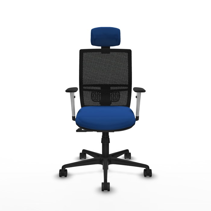 PIQUERAS Y CRESPO Silla de oficina Yunquera Azul con mecanismo Sincro