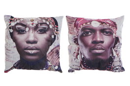DKD Home Decor Cojín Africano Multicolor 45x10x45 cm