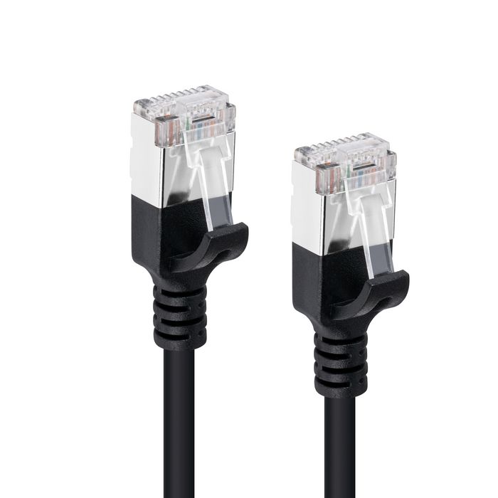 MicroConnect Cable de Red CAT6A U-FTP Slim LSZH 7.5m Negro, Flexible para Ahorrar Espacio y Mejorar Flujo de Aire