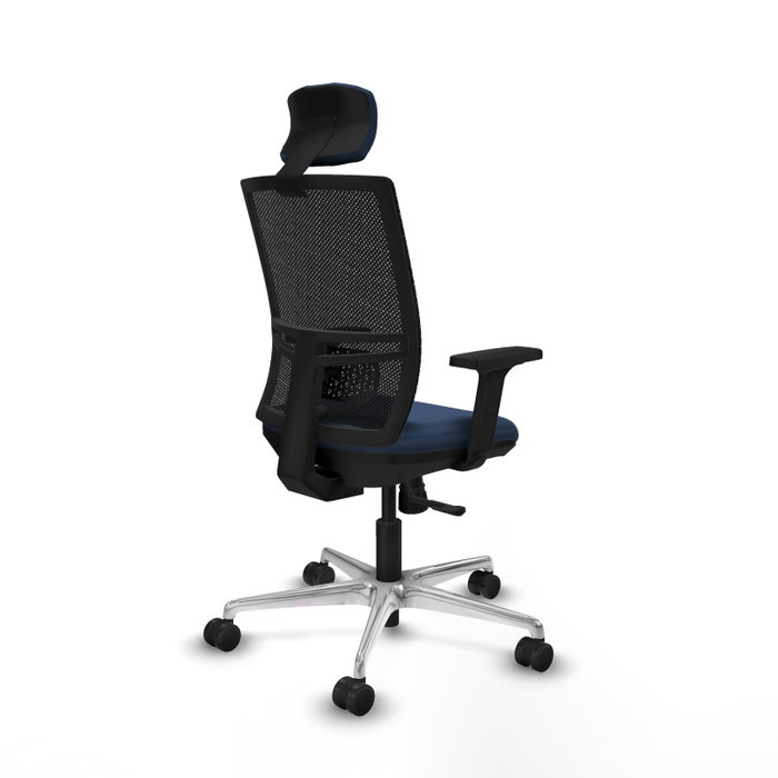PIQUERAS Y CRESPO Silla de oficina Yunquera con mecanismo Sincro, Azul marino y Negro PIQUERAS Y CRESPO Silla de oficina Yunquera con mecanismo Sincro, Azul marino y Negro