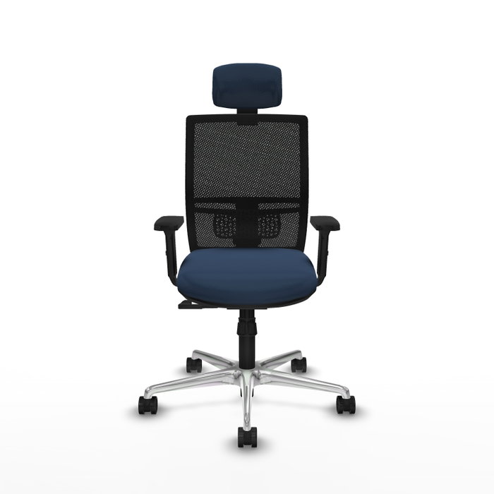 PIQUERAS Y CRESPO Silla de oficina Yunquera con mecanismo Sincro, Azul marino y Negro PIQUERAS Y CRESPO Silla de oficina Yunquera con mecanismo Sincro, Azul marino y Negro