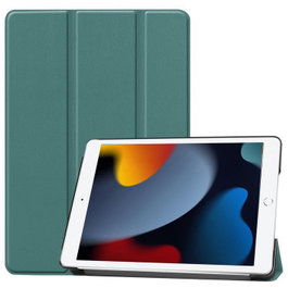 CoreParts Funda Rígida Plegable para iPad 7/8/9 10.2 Pulgadas Verde Oscuro