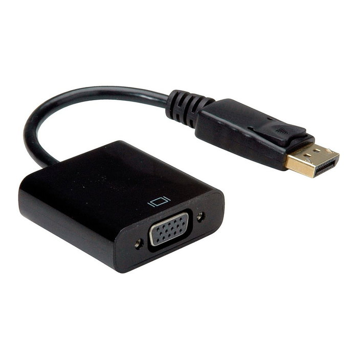 VALUE 12.99.3136 Adaptador de Vídeo DisplayPort a VGA, Negro