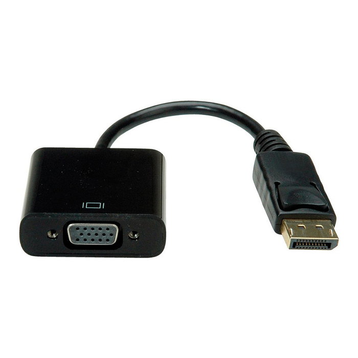 VALUE 12.99.3136 Adaptador de Vídeo DisplayPort a VGA, Negro