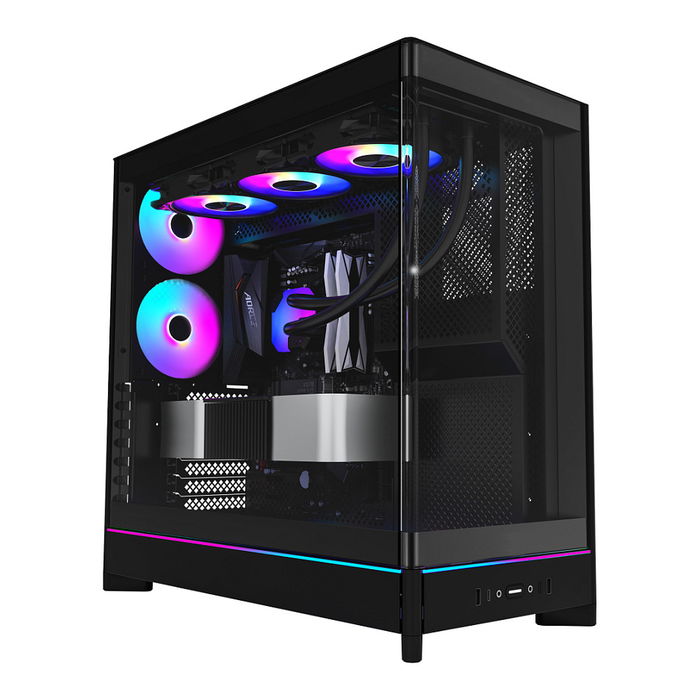 Montech HS02 PRO TG Black Caja de PC Midi Tower con Vidrio Templado y Iluminación Multiluz