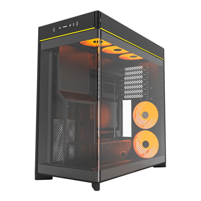 Montech HS02 PRO TG Black Caja de PC Midi Tower con Vidrio Templado y Iluminación Multiluz