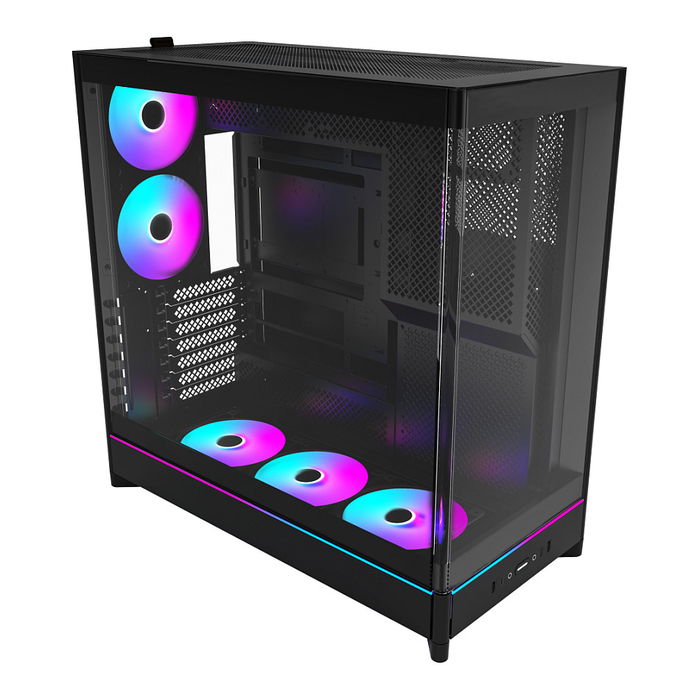 Montech HS02 PRO TG Black Caja de PC Midi Tower con Vidrio Templado y Iluminación Multiluz