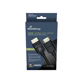 MEDIARANGE MRCS220 Cable HDMI 2.1 48 Gbit/s Ethernet 4K 8K 2m Negro