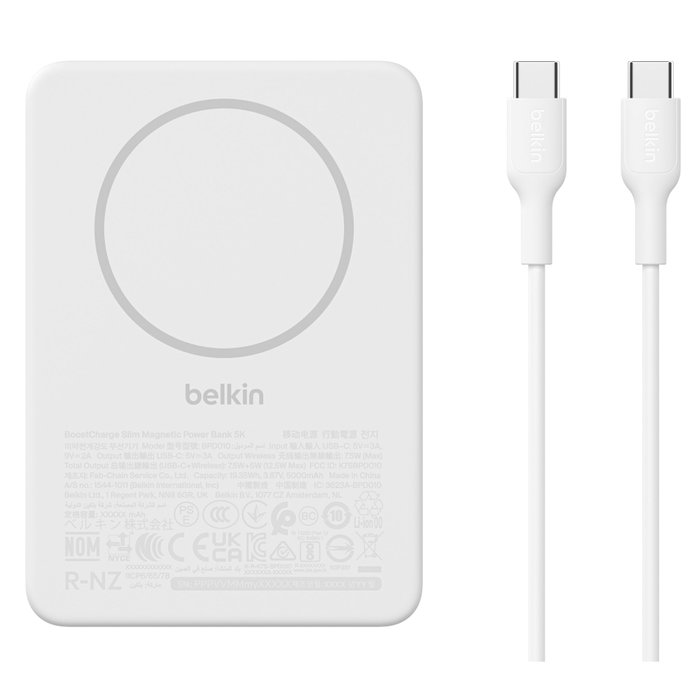Belkin BoostCharge Slim 5000 mAh Blanco