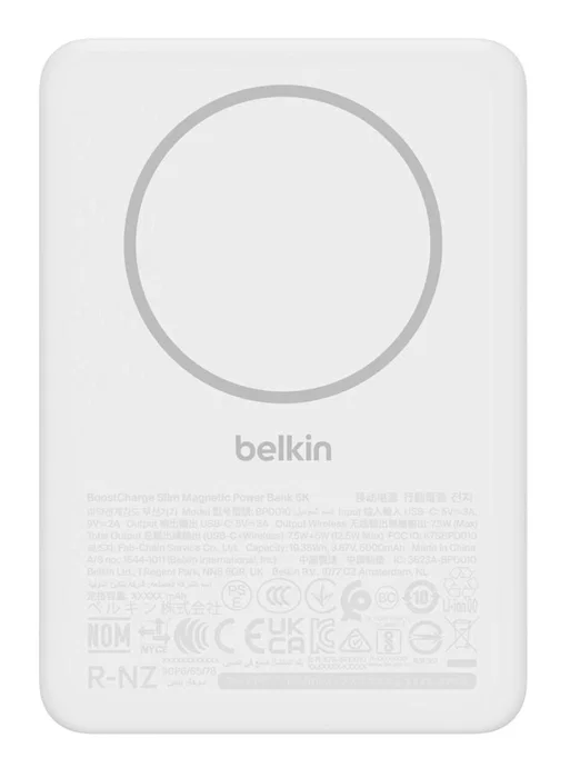 Belkin BoostCharge Slim 5000 mAh Blanco