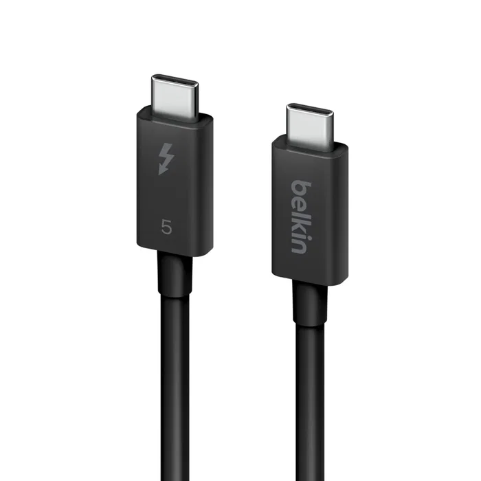 Belkin INZ005hq1mbk Cable USB-C a USB-C 1m Thunderbolt 5 240W 8K 120Gbps Negro - Carga Rápida y Transferencia de Datos