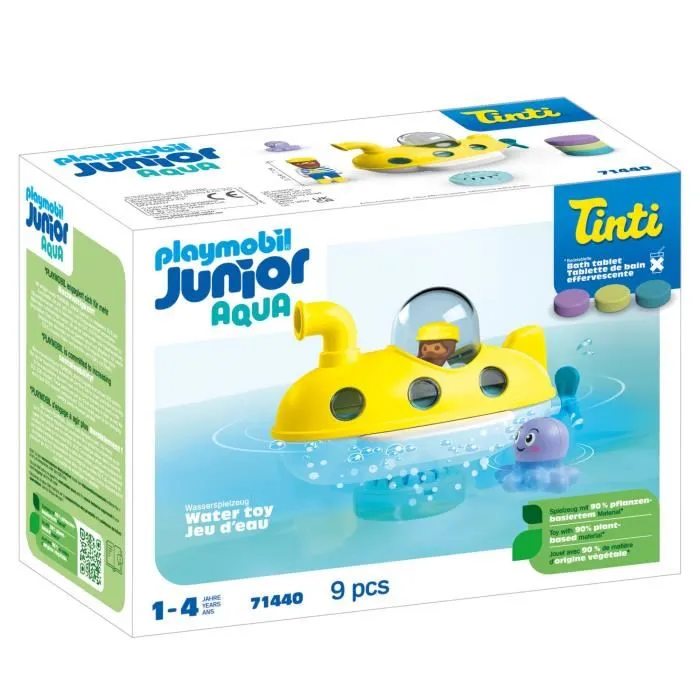 PLAYMOBIL 71440 Tinti Submarino De Colores Junior - Pastillas de Baño de Colores Juguete para Bañera para Niños +12 Meses PLAYMOBIL 71440 Tinti Submarino De Colores Junior - Pastillas de Baño de Colores Juguete para Bañera para Niños +12 Meses
