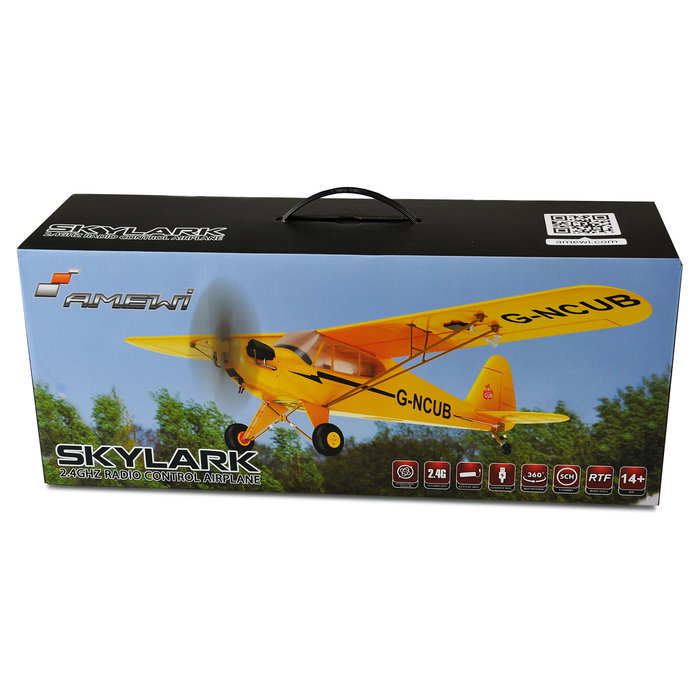 AMEWI Skylark Avión de RC Eléctrico RTF, Sin Escobillas, Réplica, Li-Po 500mAh 7.4V, Edad 14+, Envergadura 65 cm