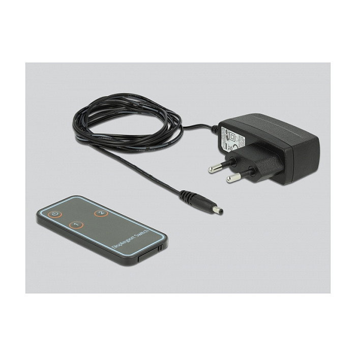 DeLOCK DisplayPort 1.4 Switch 2 x 2 DisplayPort in zu 1 x 2 DisplayPort out 8K
