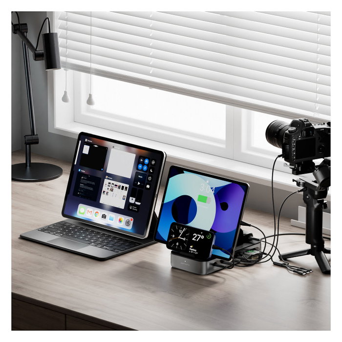 4smarts Estación de carga Team 100W con 5 USB-C y 6 USB-A, Negro
