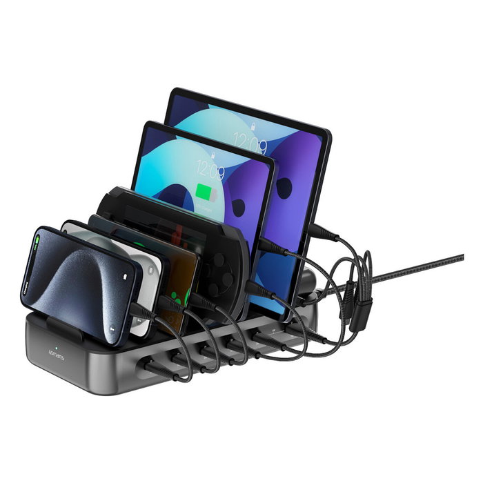 4smarts Estación de carga Team 100W con 5 USB-C y 6 USB-A, Negro