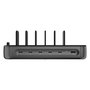 4smarts Estación de carga Team 100W con 5 USB-C y 6 USB-A, Negro