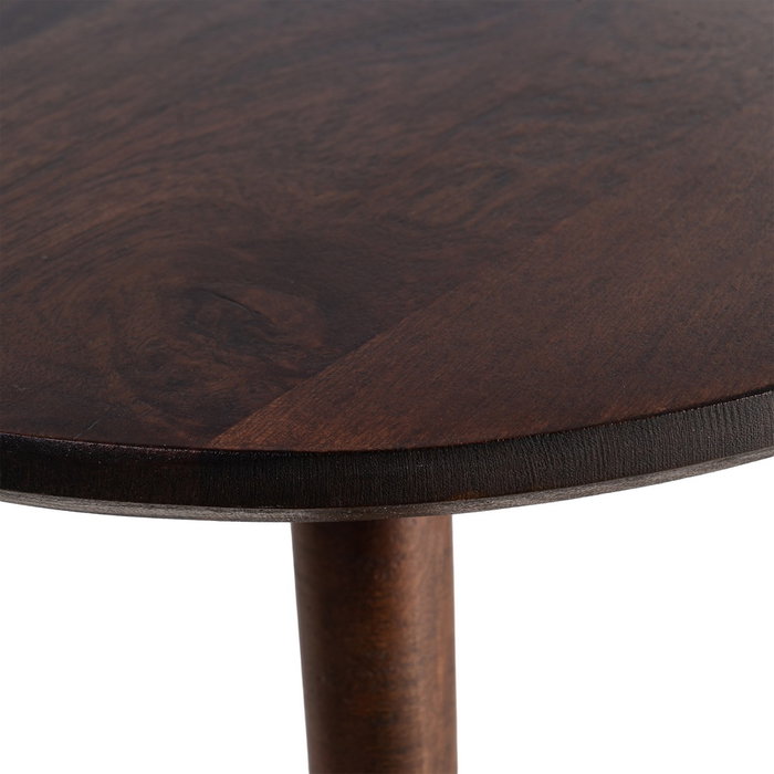 Mesita Marrón Oscuro Madera de Mango 50 X 50 X 55 cm