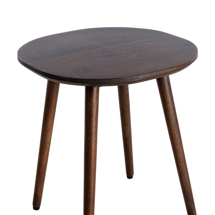 Mesita Marrón Oscuro Madera de Mango 50 X 50 X 55 cm