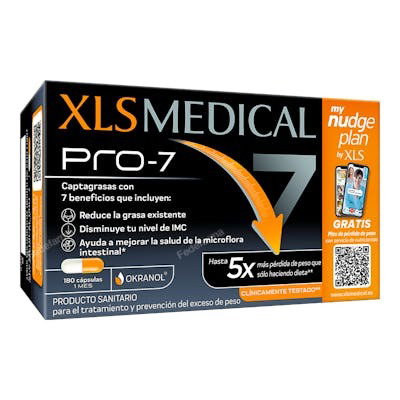 Xls Medical PRO-7 captagrasas 180 cápsulas Xls Medical PRO-7 captagrasas 180 cápsulas