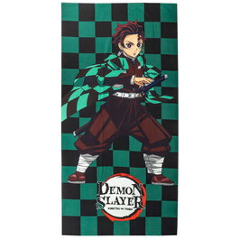 CERDÁ Toalla Demon Slayer Kimetsu no Yaiba de microfibra 70x140 cm 100% poliéster