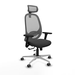 PIQUERAS Y CRESPO Silla de oficina Cilanco Gris con mecanismo Sincro/Traslack