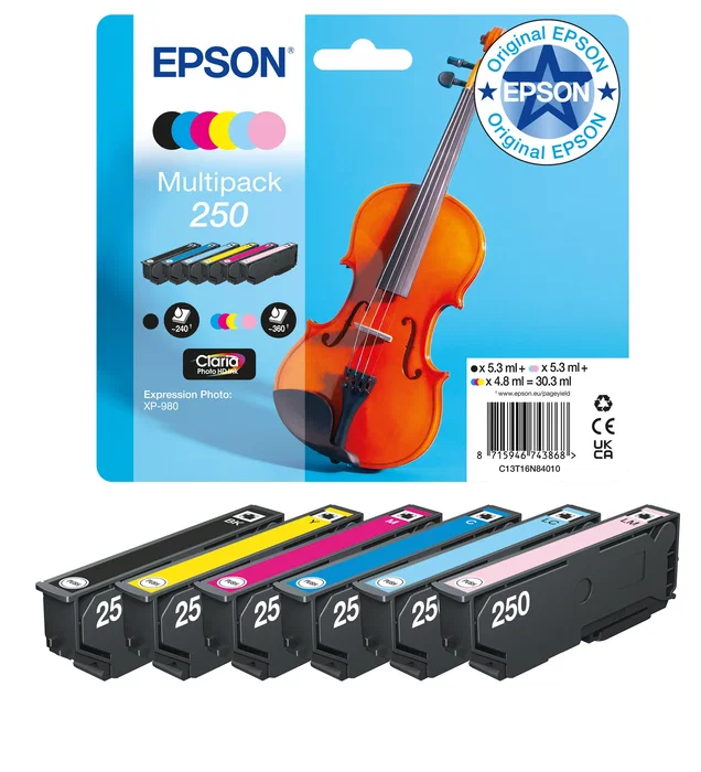 Epson Multipack 250 Violin Claria Photo HD de 6 Colores