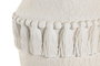 DKD Home Decor Jarrón de Cemento Blanco con Relieve