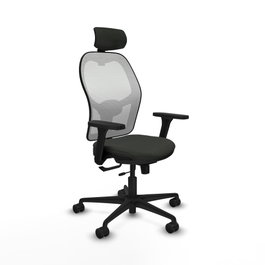 PIQUERAS Y CRESPO Silla de oficina Jorquera Negro/Blanco