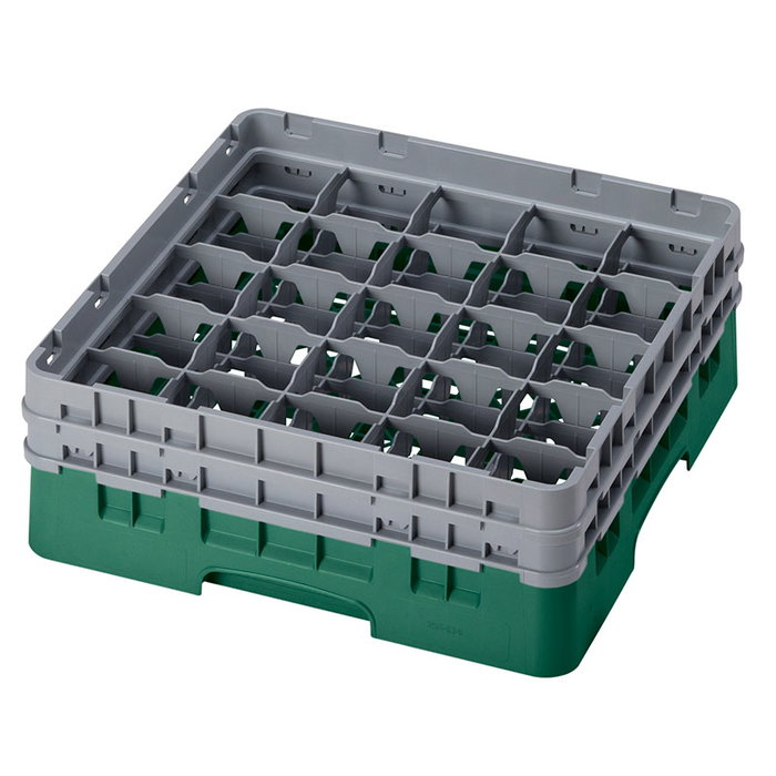 CAMBRO Cesta de lavado 25 comp. 2 alturas Verde sherwood CAMBRO Cesta de lavado 25 comp. 2 alturas Verde sherwood