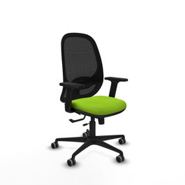 PIQUERAS Y CRESPO Silla de oficina Cilanco con mecanismo Sincro/Traslack, Pistacho y Negro
