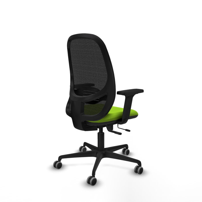 PIQUERAS Y CRESPO Silla de oficina Cilanco con mecanismo Sincro/Traslack, Pistacho y Negro