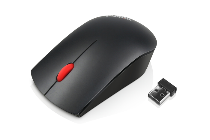 Lenovo 4X30M56887 Ratón Inalámbrico Óptico Ambidextro 1200 DPI Negro Rojo