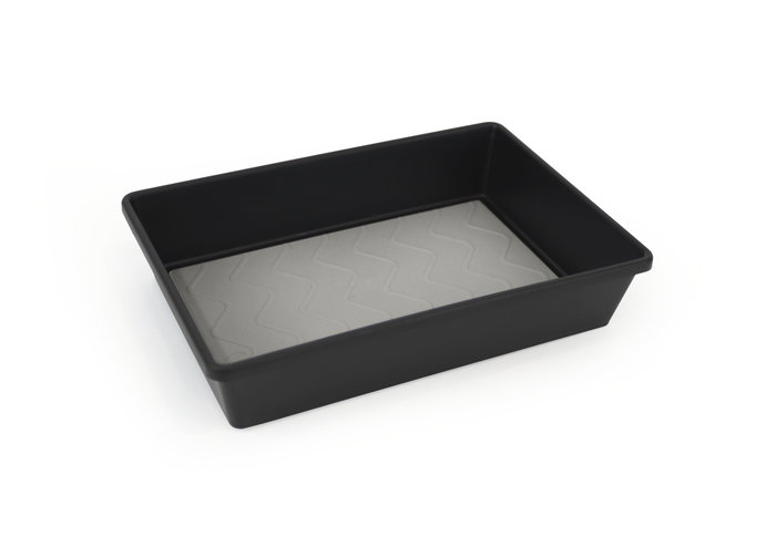 Confortime Organizador antideslizante para armario o cajón, dimensiones 24,5 x 17 x 5 cm, color negro (24 Unidades)