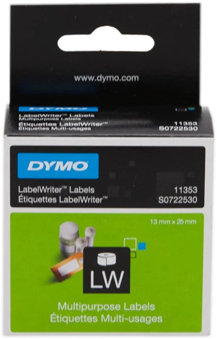 Dymo Etiquetas LabelWriter Multifunción 25x13mm Blanco (1000 unidades)